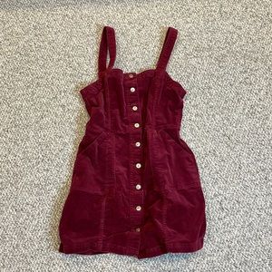 Corduroy button down dress